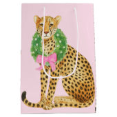 Weihnachtskranz Leopard  Mittlere Geschenktüte (Rückseite)