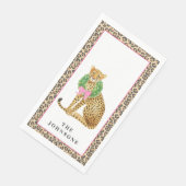Weihnachtskranz Leopard  Serviette (Ecke)