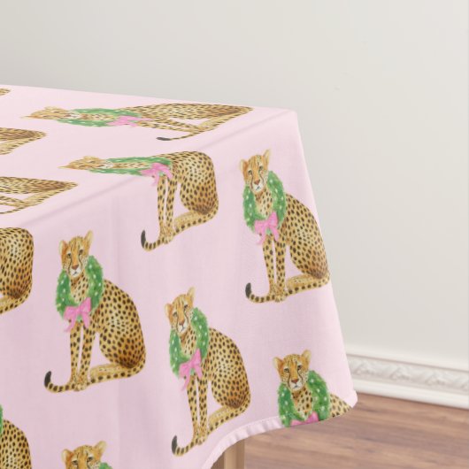 Weihnachtskranz Leopard Tischdecke (Beispiel)