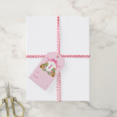 Weihnachtskranz Leopard Wappen Monogramm Geschenkanhänger (Mit Garn)
