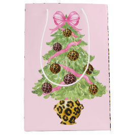 Weihnachtskranz Leopardensignet Monogramm  Mittlere Geschenktüte