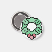 Weihnachtskranz Magnet (Vorderseite/Rückseite)