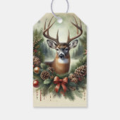 Weihnachtskranz mit Bock-Geschenk-Anhänger Geschenkanhänger (Rückseite)