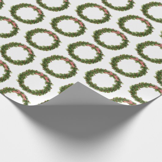 Weihnachtskranz mit Bogen Geschenkpapier (Ecke)
