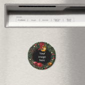 Weihnachtskranz mit Ihrem Foto Magnet (In Situ (Geschirrspüler))