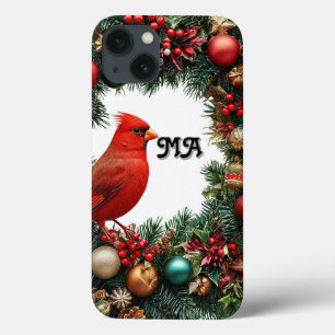 Weihnachtskranz mit Kardinalvogel Case-Mate iPhone Hülle