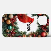 Weihnachtskranz mit Kardinalvogel Case-Mate iPhone Hülle (Rückseite (Horizontal))