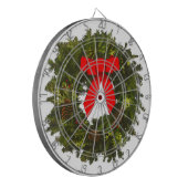Weihnachtskranz mit Kiefernfüßen und Rotem Bogen Dartscheibe (Vorderseite Links)