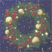 Weihnachtskranz mit Kiefernzweigen Aufkleber (Vorderseite)