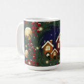 Weihnachtskranz mit Kiefernzweigen Kaffeetasse (Vorderseite Links)