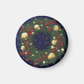 Weihnachtskranz mit Kiefernzweigen Magnet