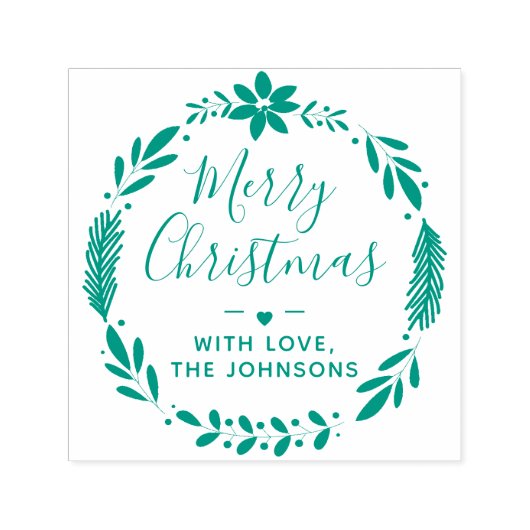 Weihnachtskranz mit Liebe Permastempel (Design)