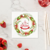 Weihnachtskranz mit Mistletoe Serviette (Beispiel)