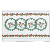 WeihnachtsKranz mit Nussknacker-Spielzeug-Soldaten Kissenbezug (Vorderseite-Rechts)