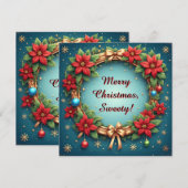 Weihnachtskranz mit Poinsettias (Vorne/Hinten)
