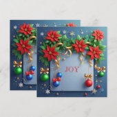 Weihnachtskranz mit Poinsettias (Vorne/Hinten)