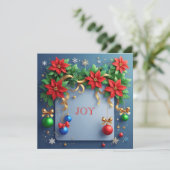 Weihnachtskranz mit Poinsettias (Stehend Vorderseite)