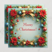 Weihnachtskranz mit Poinsettias (Vorne/Hinten)