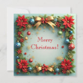 Weihnachtskranz mit Poinsettias (Rückseite)