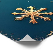 Weihnachtskranz mit Poinsettias Poster (Ecke)