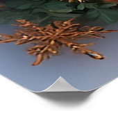 Weihnachtskranz mit Poinsettias Poster (Ecke)