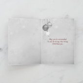 Weihnachtskranz mit Red Gingham Bow Karte (Innenseite)