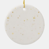 Weihnachtskranz mit rotem Bogen Keramik Ornament (Hinten)