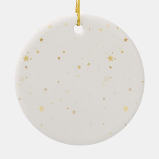 Weihnachtskranz mit rotem Bogen Keramik Ornament (Hinten)