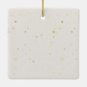 Weihnachtskranz mit rotem Bogen Keramikornament (Rückseite)