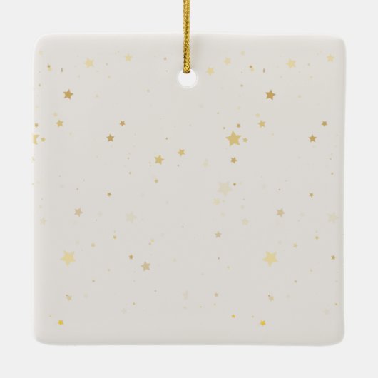 Weihnachtskranz mit rotem Bogen Keramikornament (Rückseite)