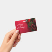 Weihnachtskranz mit roten Beeren Ausweis (Handheld)