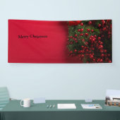 Weihnachtskranz mit roten Beeren Banner (Messe)