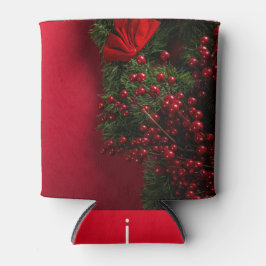 Weihnachtskranz mit roten Beeren Dosenkühler