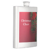 Weihnachtskranz mit roten Beeren Flachmann (Rechts)