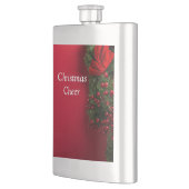 Weihnachtskranz mit roten Beeren Flachmann (Links)