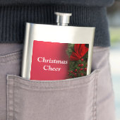 Weihnachtskranz mit roten Beeren Flachmann (Beispiel)