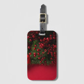 Weihnachtskranz mit roten Beeren Gepäckanhänger (Vorderseite Vertikal)