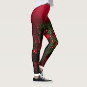Weihnachtskranz mit roten Beeren Leggings (Rechts)