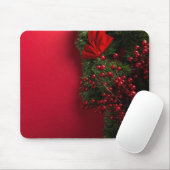 Weihnachtskranz mit roten Beeren Mousepad (Mit Mouse)
