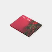 Weihnachtskranz mit roten Beeren Post-it Klebezettel (angewinkelt)