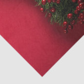 Weihnachtskranz mit roten Beeren Seidenpapier (Ausschnitt)