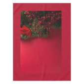 Weihnachtskranz mit roten Beeren Tischdecke (Vorderseite)