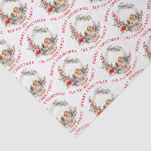 Weihnachtskranz mit roten Blume und Foto Seidenpapier (Ausschnitt)