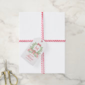 Weihnachtskranz mit Schleife | Monogramm Geschenkanhänger (Mit Garn)
