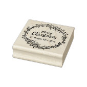 Weihnachtskranz mit Schneeflocken Gummistempel (Stempel)