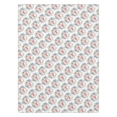 Weihnachtskranz mit weißen Blume, roten Beeren Tischdecke (Vorderseite)