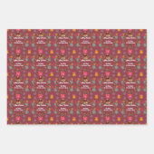 Weihnachtskranz mit Zierglocken Geschenkpapier Set (Vorderseite 3)