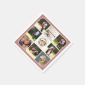 Weihnachtskranz, neun Fotos staubige Rose rosa Serviette (Ecke)