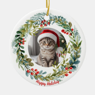 Weihnachtskranz Niedlich Kitty Keramik Ornament