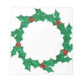 Weihnachtskranz Notizblock (Vorderseite)